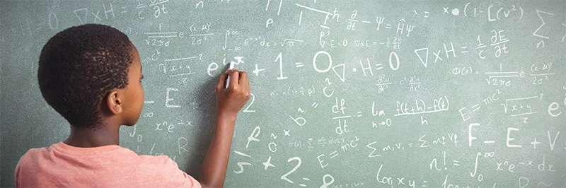 A student solving maths