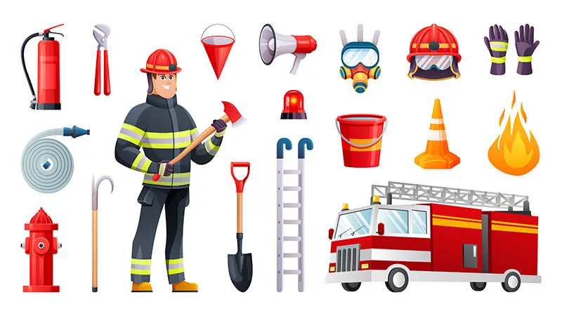 Firefighter character and equipment concept