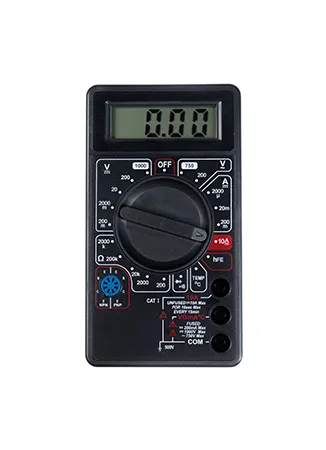 Digital multimeter on white background