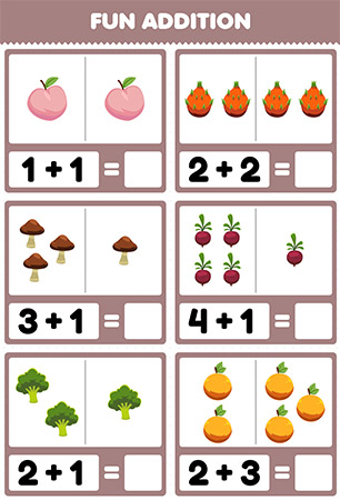 Educational math games concept for children fun 