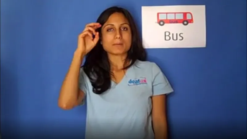 Bus in sign language