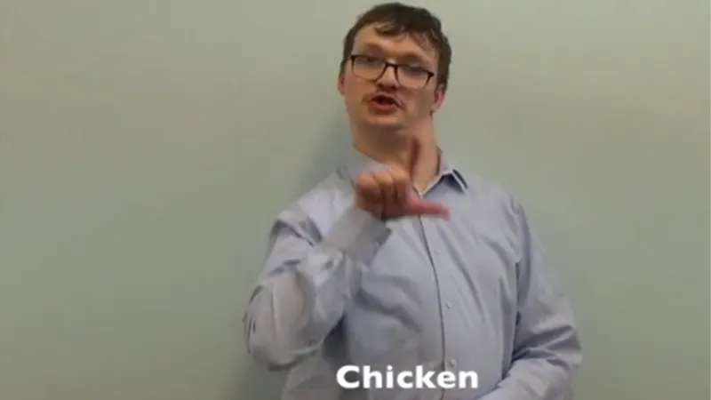Chicken in British sign language