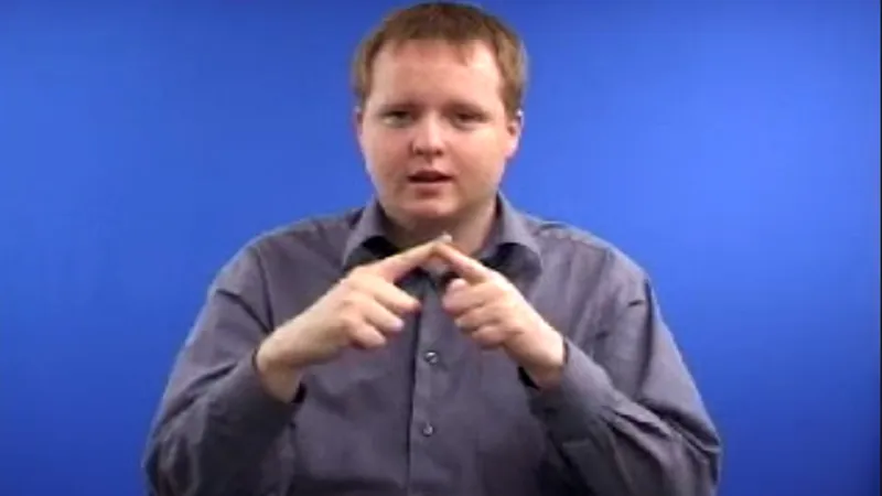 E in British sign language