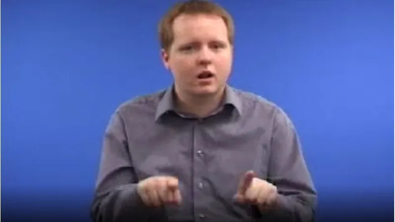 BSL interpreter showing two fingers