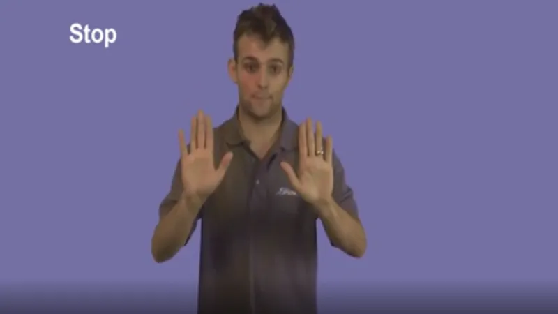 Stop in sign language uk