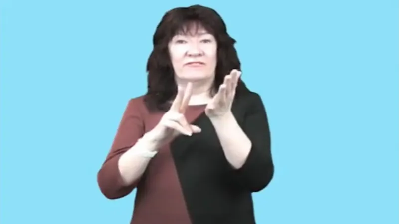 V in british sign language