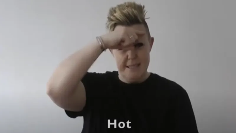 hot in british sign language