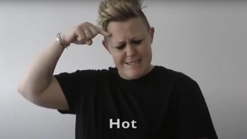hot in sign language uk
