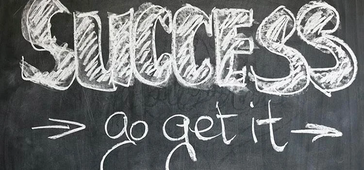  "Success - go get it -" written as white-coloured text on a black background.