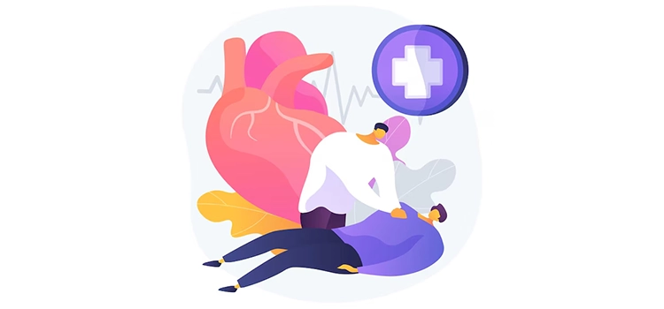 CPR abstract concept vector illustration