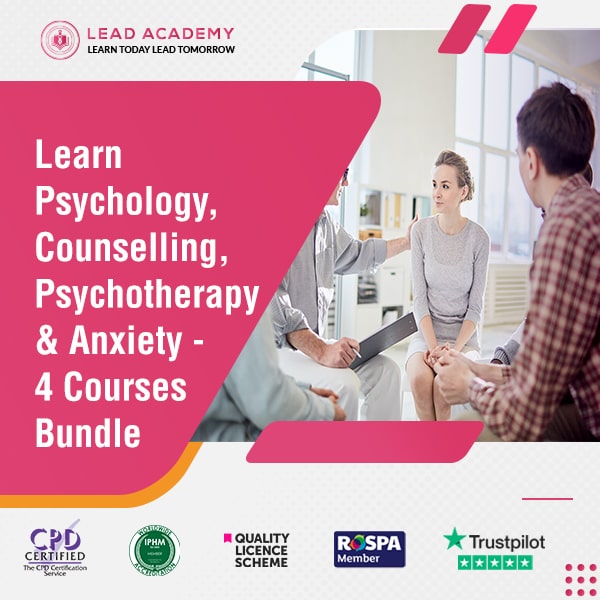 Psychology, Counselling, Psychotherapy & Anxiety - 4 Courses Bundle